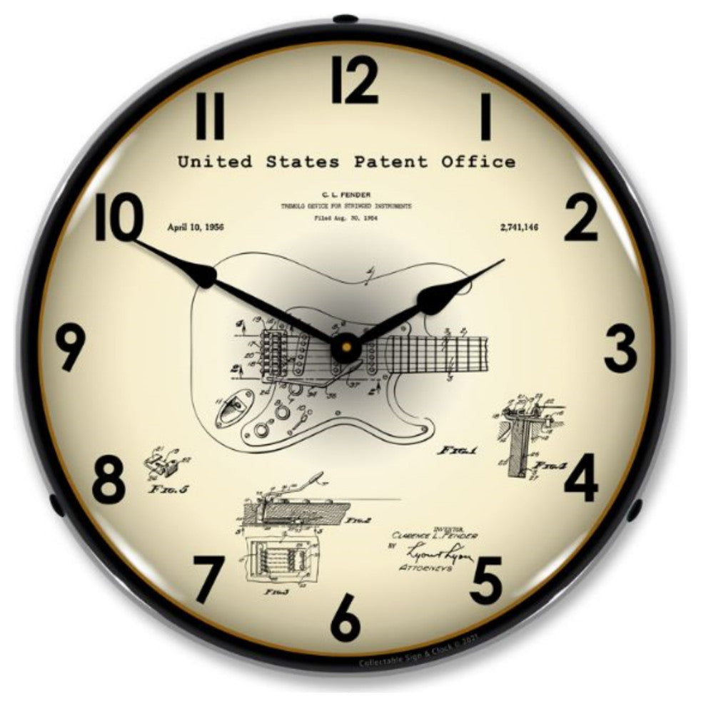 21031199 Fender 1954  Patent Clock