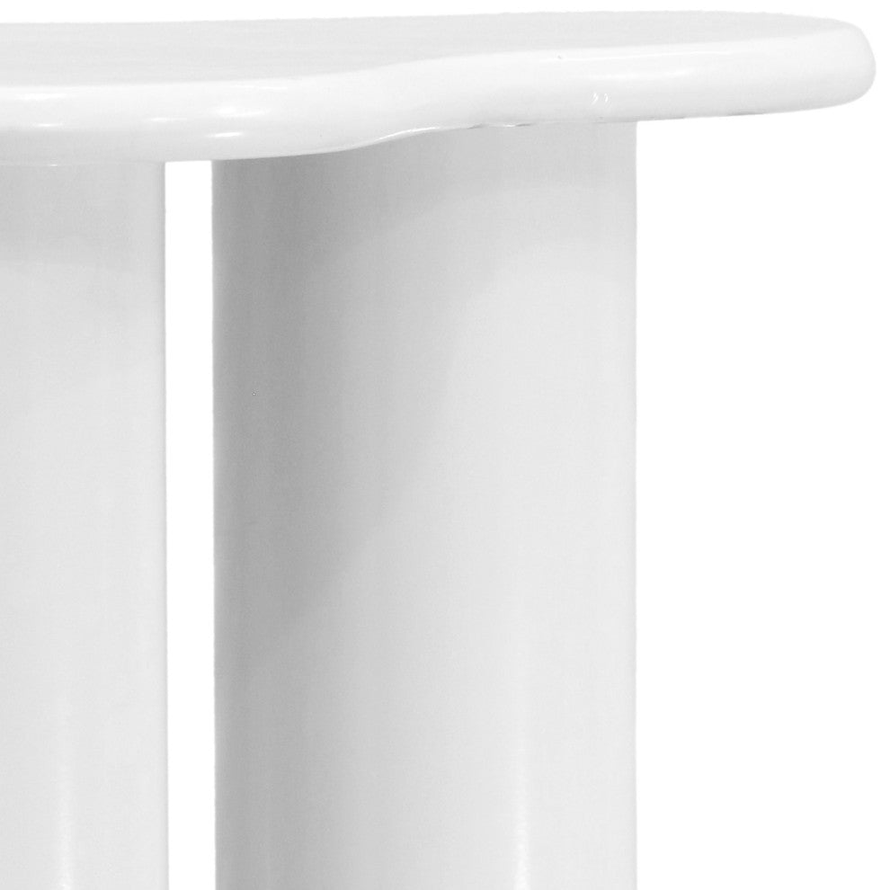 Romaine Coffee / End Table, White, End Table