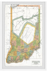 "Colored Indiana" Framed Painting Print, 24x36