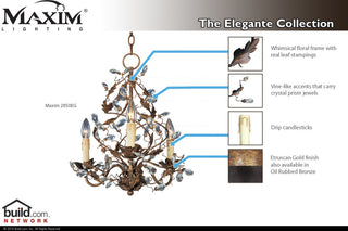 Maxim 2850 Elegante 18"W 3 Light Chandelier - Oil Rubbed Bronze
