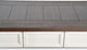 Cayla Sofa Table Dark Oak and White
