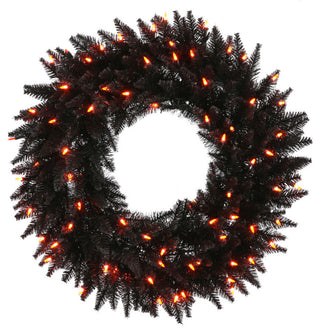 Vickerman Black Artificial Christmas Wreath