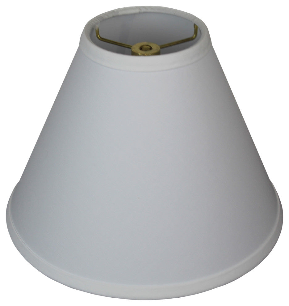 Fenchel Shades 4"x10"x8" Brass Spider Attachment Empire Lamp Shade, Linen Shadow