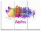 "Boston Skyline" Glossy Metal Wall Art, 3 Panels, 36"x28"
