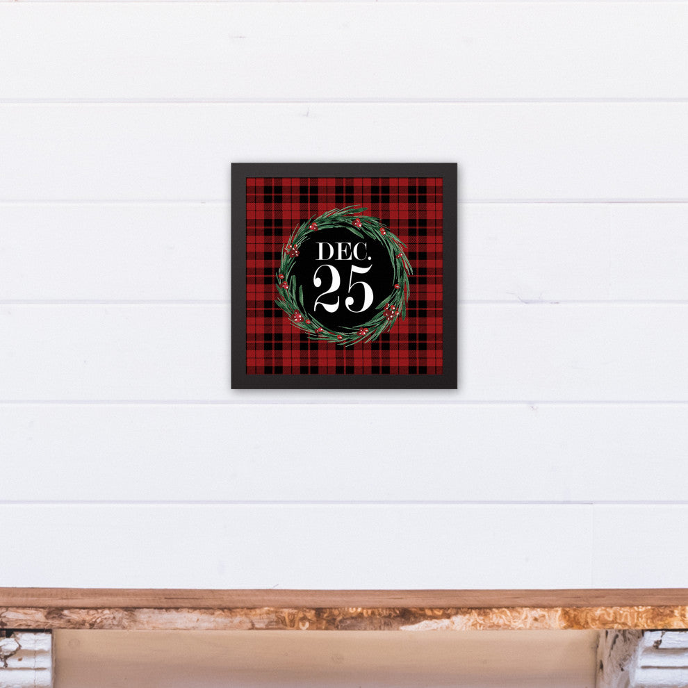 Dec. 25 12x12 Black Framed Canvas