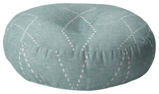 Little Arrow Design Co geo Boho Diamonds Mint Floor Pillow Round