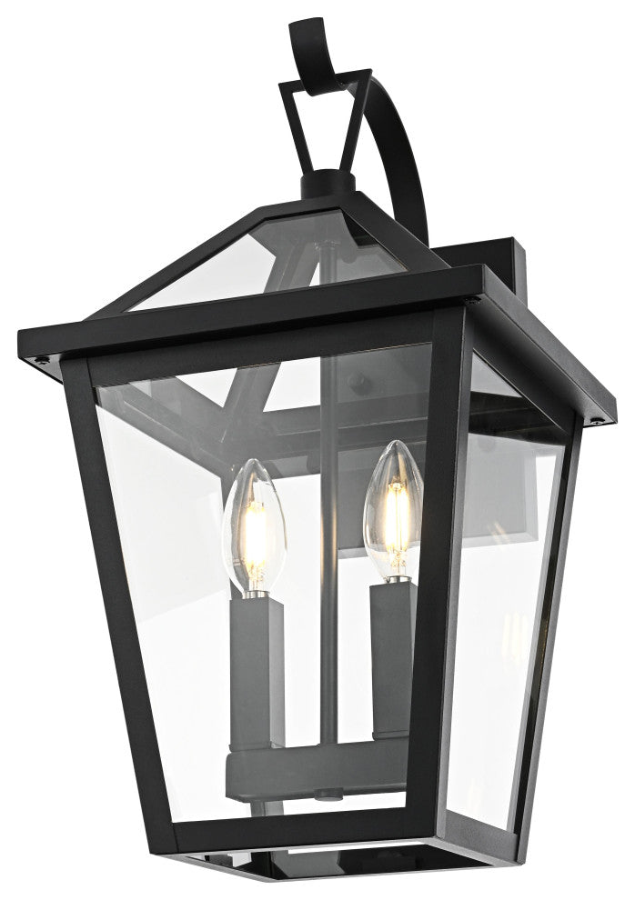 Home Living 10" Outdoor Wall Sconce, Black
