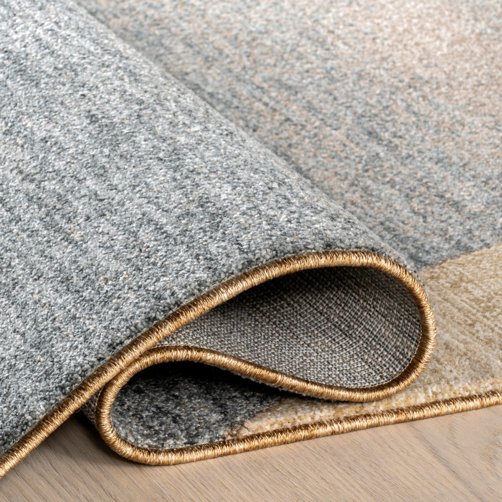 Faela Abstract Fringe Area Rug, Multicolor 10'x14'