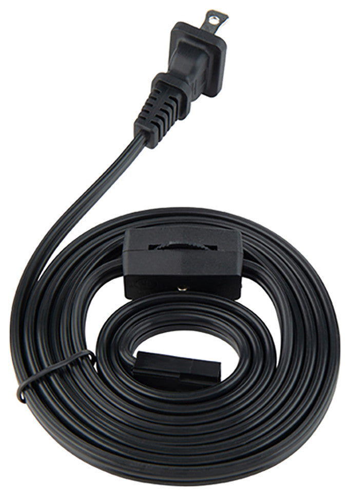 6' Power Cord With Roll Switch for Line Voltage Puck Light, White