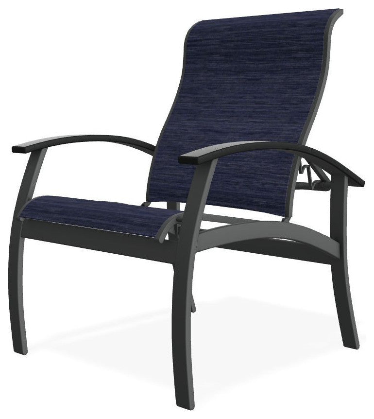 Belle Isle Sling Adjustable Outdoor Dining Chair, Collect Indigo/Graphite