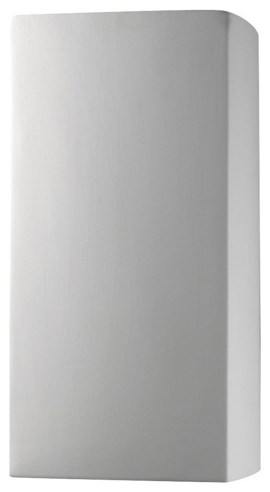 Ambiance Large Rectangle, Outdoor Wall Sconce, Bisque