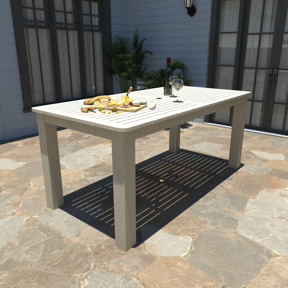 Rectangular 42x84 Counter Table, Weathered Acorn, Whitewash