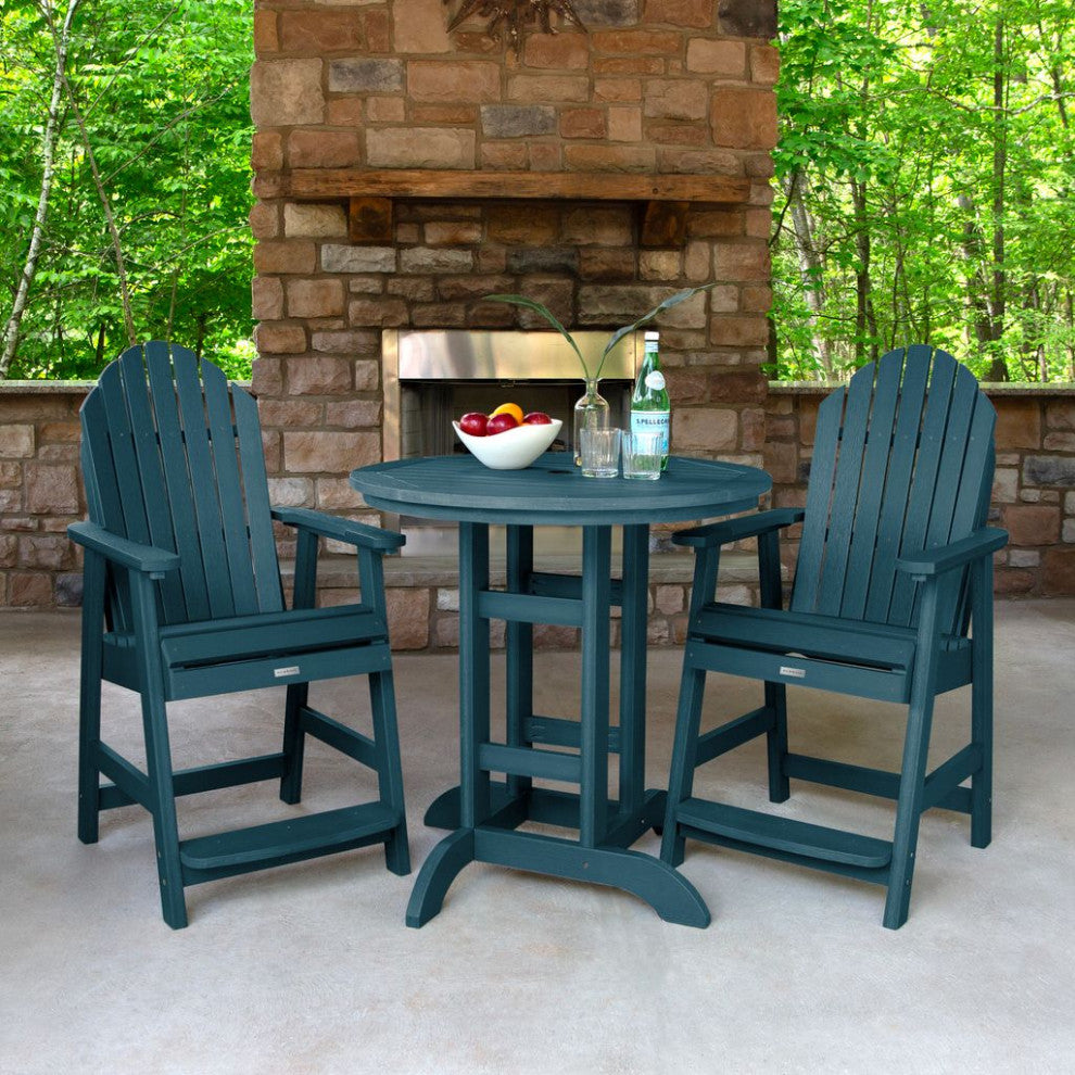 Hamilton 3-Piece Round Counter-Height Dining Set, Nantucket Blue
