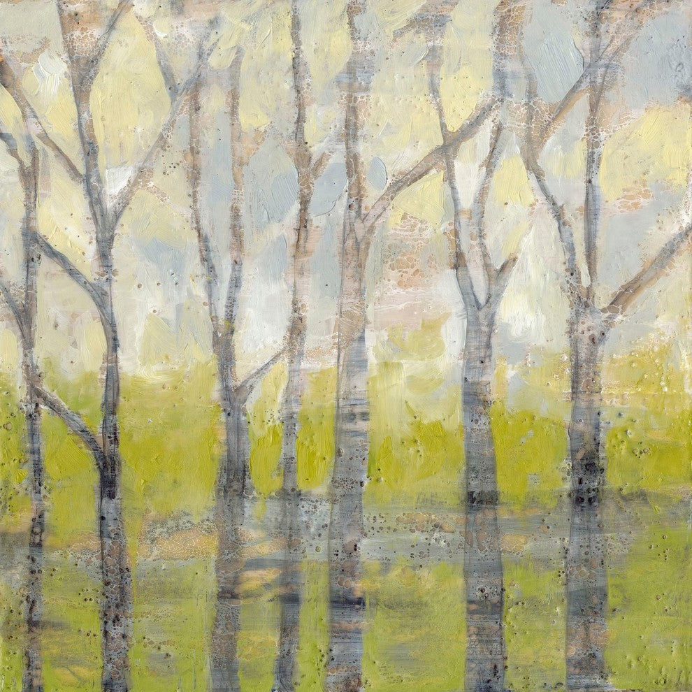"Whispering Treeline I" Painting Print on Wrapped Canvas, 40"x40"
