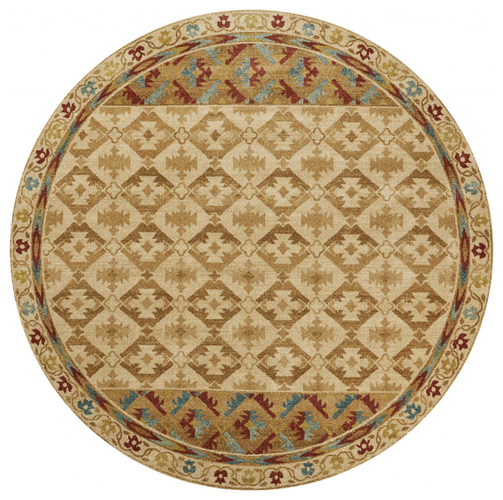 118" X 158" Sand Polypropylene Rug
