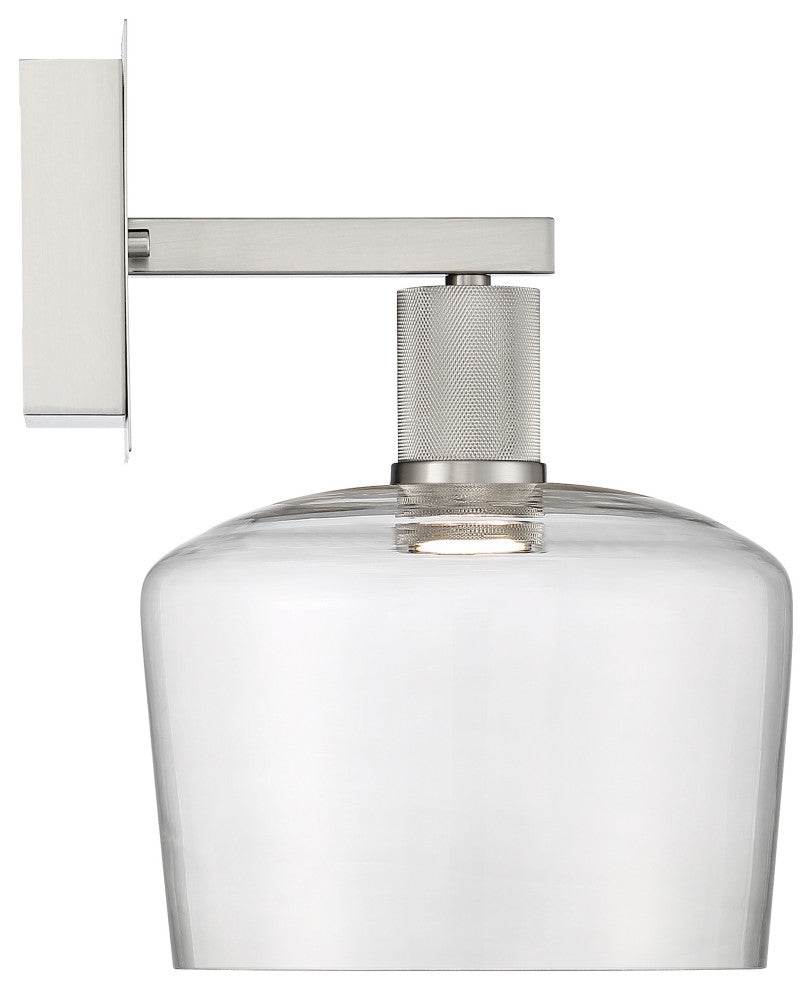 Access Port Nine 1-Light Chardonnay LED Wall Sconce Brushed Steel