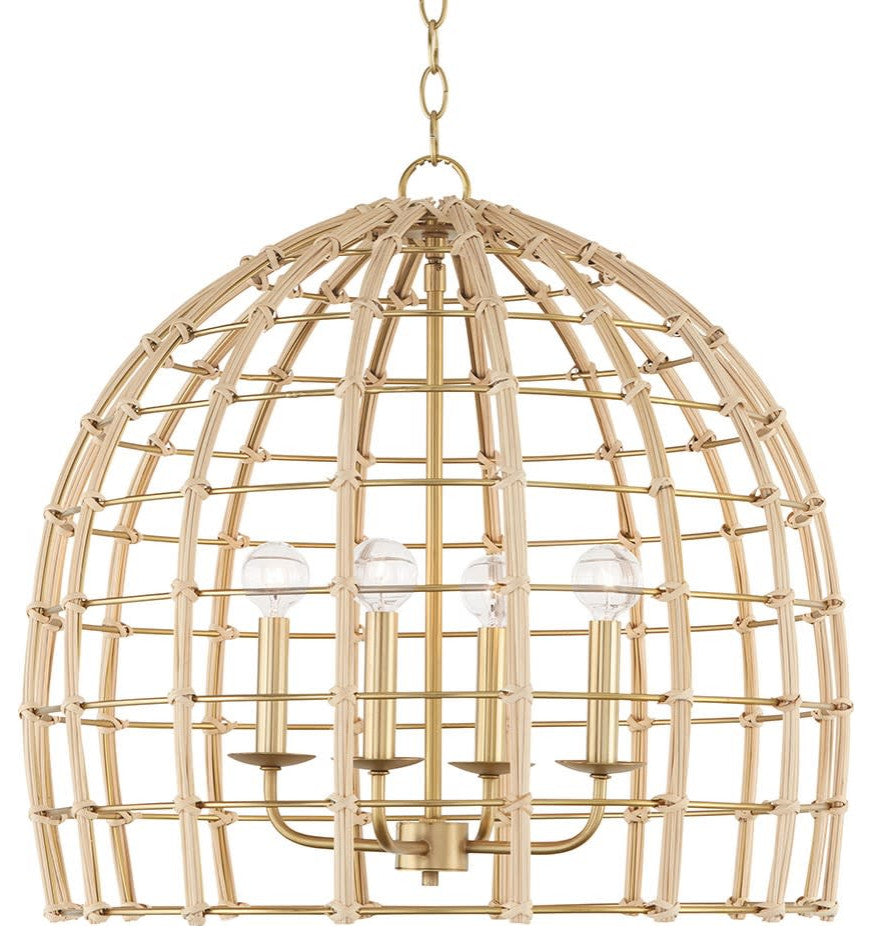 Capital Lighting 344141 Wren 4 Light 23"W Chandelier - Matte Brass