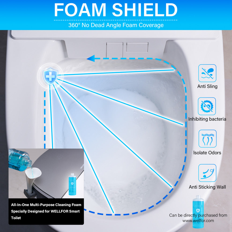 Smart Toilet with Remote Control, Heated Seat, LED Display, and Automatic Flush