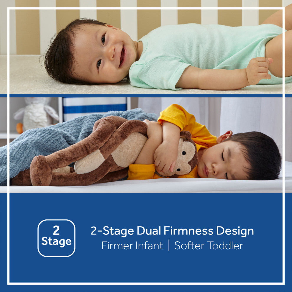 Sealy Baby Posturepedic Grace 2 Stage Hybrid Crib and Toddler Mattress