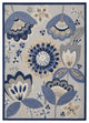 8 x 11' Blue and Gray Indoor Outdoor Area Rug