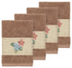 Caroline 4 Piece Embellished Washcloth Set