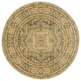 Unique Loom Light Green Jackson Palace 3' 3 x 3' 3 Round Rug