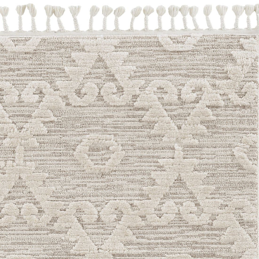 KAS Willow 1103 Ivory Beige Boho Area Rug, 3'x5'