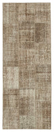 Rug N Carpet - Handwoven Oriental 2' 10" x 7' 3" Boho Patchwork Runner Rug