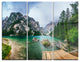 "Lake Between Mountains" Photo Metal Wall Art, 3 Panels, 36"x28"