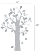 Pattern Tree With Leaves Vinyl Wall Sticker, Summer-Dark Brown