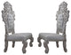 Benzara BM251245 S/2 Side Chair With Intricate Scroll Detailed Carvings, Gray