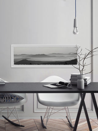 "Distant Hills" Framed Painting Print, 45x15
