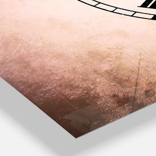 Moose With Floral Head Wreath Traditional 3 Panels Clock