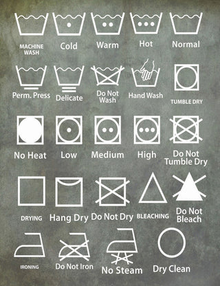 "Laundry Symbols" Art Print, 101x132 cm