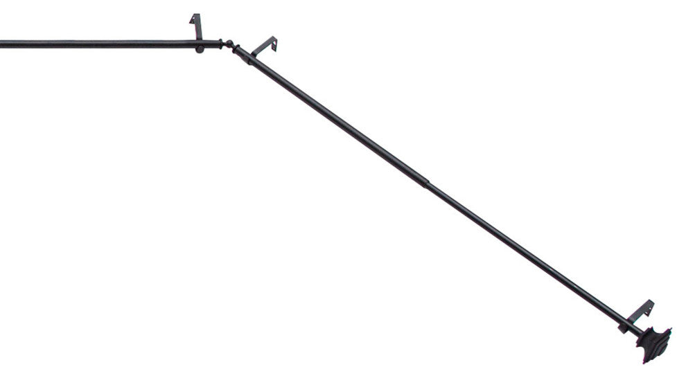 KenneyÂ® Mission 3/4" Decorative Bay Window Curtain Rod, Black