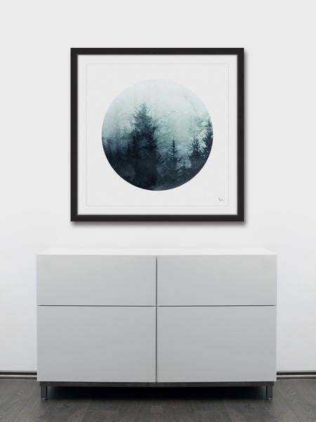 "Shadowy Woods" Framed Painting Print, 32"x32"