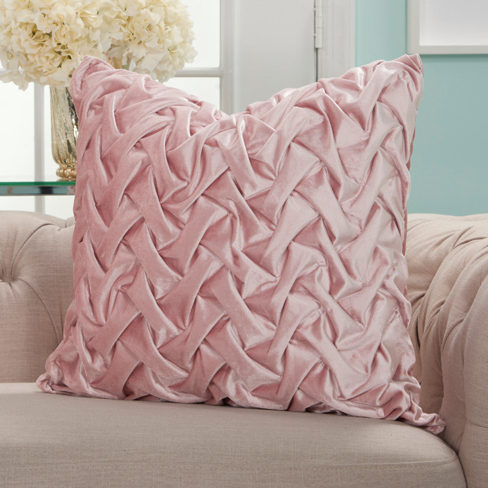 Mina Victory L0064 Throw Pillow, Blush, 22" x 22"