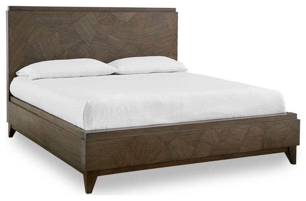 Modus Broderick 6pc Cal King Panel Bed Set W Chest in Wild Oats