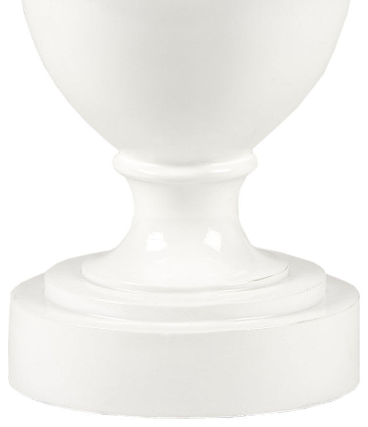 Hampton Hill Blythe Glossy White Resin Table Lamp