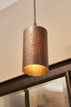 Hand Hammered Copper 4" Round Cylinder Pendant Light Shade