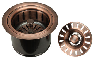 Copper Kitchen Sink Garbage Disposal Flange Stopper, Antique Copper