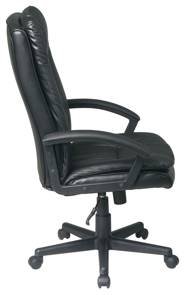 Deluxe High Back Executive Black Bonded Leather Chair