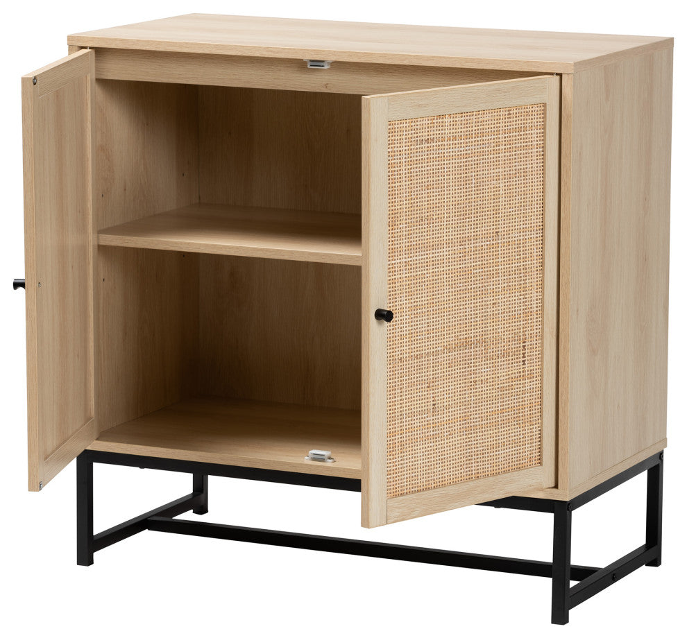 Traci Natural Rattan 2-Door Storage Cabinet