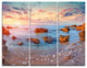 "Mediterranean Sea Sunrise" Photography Canvas Print, 3 Panels, 36"x28"
