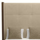 Nativa Interiors Irenne Simple Tufted Bed, Flax, King, High 87"