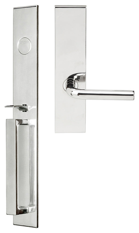 Cologne Lever, Mortise Dummy Handleset, Left Hand, Polished Stainless Steel