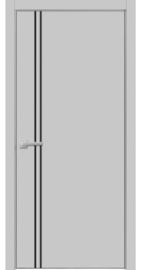 Solid French Door 32 x 80 | Planum 0016 Grey Matte with| Bathroom