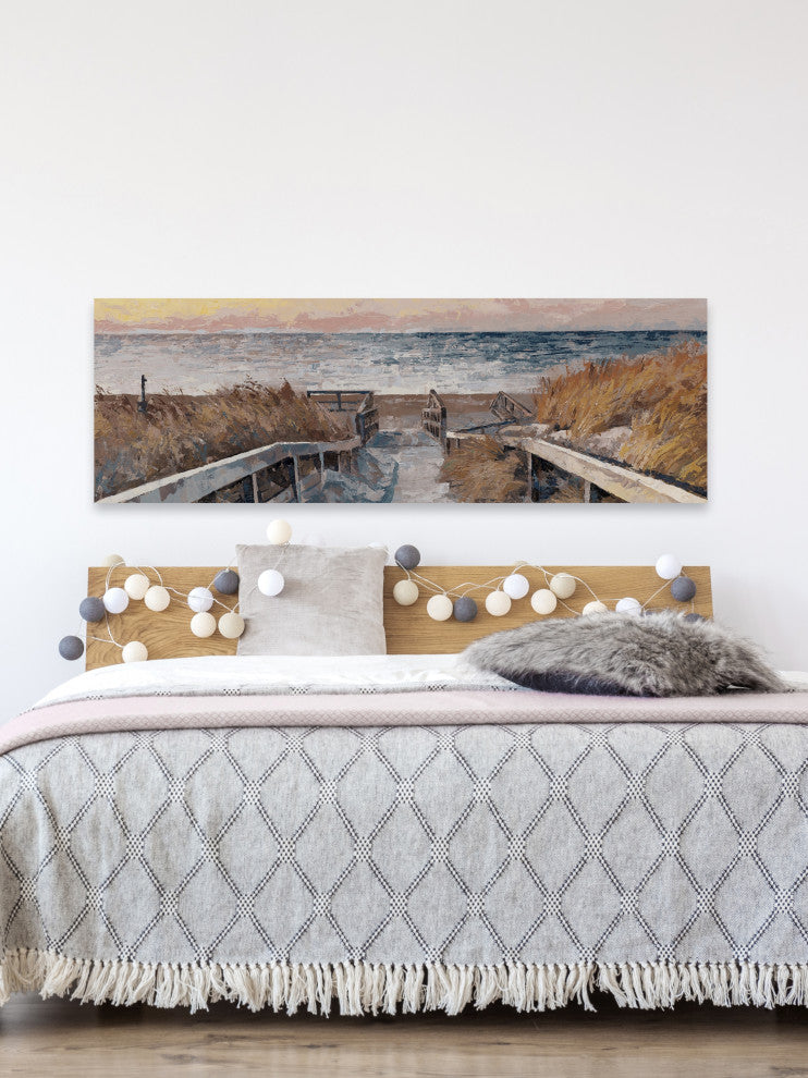 "Inviting Walkway" Painting Print on Wrapped Canvas, 15x5