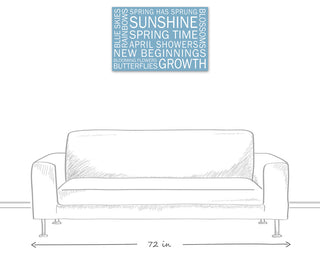 Blue Spring Sayings 30x20 Canvas Wall Art