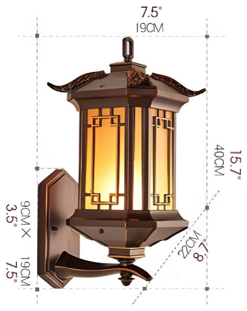 Vintage Outdoor Waterproof Wall Sconce in an Industrial Style for Porch, B